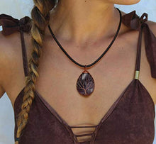 Load image into Gallery viewer, Tree of Life Teardrop Heart Amethyst Crystal  Pendant Necklace Copper Wire Wrapped Gemstone Healing Chakra Necklace Choker Mothers Day Gifts 18"
