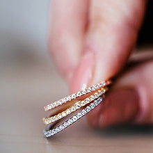 Load image into Gallery viewer, PAVOI AAAAA CZ Sterling Silver Cubic Zirconia Stackable Eternity Ring - Size 6

