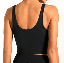 Load image into Gallery viewer, Dragon Fit Sports Bra for Women Longline Padded Bra Yoga Crop Tank Tops Fitness Workout Running Top (Medium, Black)
