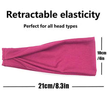Load image into Gallery viewer, Headbands For Women, 6 PCS Cotton Headbands Yoga Sports Headbands Elastic Non Slip Sweat Bands Workout Headband
