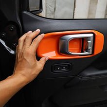 Load image into Gallery viewer, RT-TCZ Car Door Handle Bowl Cover Decor Trim JL Accessories for Jeep Wrangler 2018-2020 JL 4-Door (Orange)
