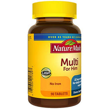 Load image into Gallery viewer, Nature Made Multivitamin For Him, Men's Multivitamin for Daily Nutritional Support, 90 Tablets, 90 Day Supply
