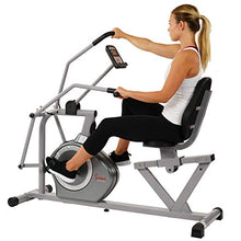 Load image into Gallery viewer, Sunny Health &amp; Fitness Magnetic Recumbent Exercise Bike, 350lb High Weight Capacity, Cross Training, Arm Exercisers, Monitor, Pulse Rate Monitoring | SF-RB4708
