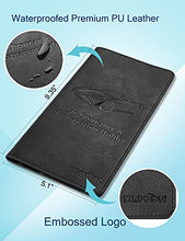 Load image into Gallery viewer, Car Registration and Insurance Card Holder，Tildosac Premium PU Leather Vehicle Glove Box Paperwork Wallet Case Document Organizer for Driver's License Key Information Cards With Magnetic Closure Black
