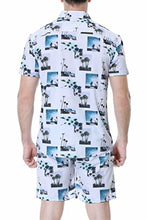 Load image into Gallery viewer, Alex Vando Mens Hawaiian Shirts Casual Short Sleeve Aloha Beach Shirt Suits,White View,L

