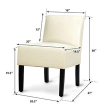 Load image into Gallery viewer, Giantex Fabric Accent Chair Set of 2, Contemporary Leisure Side Chair w/Thick Sponge Cushion, Comfortable Backrest, Weight Capacity 330 Lbs, Armless Accent Chair for Living Room, Bedroom (2, Beige)
