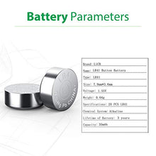 Load image into Gallery viewer, LiCB 20 Pack LR41 AG3 392 384 192 Battery 1.5V Button Coin Cell Batteries
