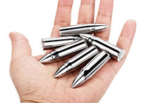 Load image into Gallery viewer, RUNZI Bullet Whiskey Stones Set of 6 Stainless Steel Ice Cubes, Reusable Stainless Steel Chilling Rocks With Realistic Revolver Freezer Base, Gift Box Packaging Gift for Birthday Fathers Day Christmas
