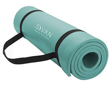 Load image into Gallery viewer, Sivan Health and Fitness 1/2-InchExtra Thick 71-Inch Long NBR Comfort Foam Yoga Mat for Exercise, Yoga, and Pilates (Teal)
