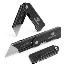 Load image into Gallery viewer, MOSSY OAK 2-pack Folding Pocket Utility Knife Set, Quick Change Blade, Frame Lock, EDC Box Cutter with Belt Clip, Stone Washed
