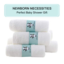 Load image into Gallery viewer, HIPHOP PANDA Bamboo Burp Cloths - Thickening 2 Layer Ultra Absorbent Burping Cloth for Baby Boys and Girls, Newborn Essentials Towel - Milk Spit Up Rags - Burpy Bib for Unisex - White （4-Pack）
