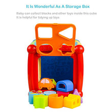Load image into Gallery viewer, VAJEME Baby Activity Cube, Shape Sorter Blocks Baby Toy 18 Months and Up, Music Learning Toys for Toddlers Infant , Early Educational Puzzle Development Sorting Cube
