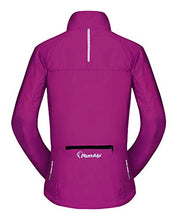 Load image into Gallery viewer, J.CARP Women's Packable Windbreaker Jacket, Super Lightweight and Visible, Outdoor Active Cycling Running Skin Coat, Purple L
