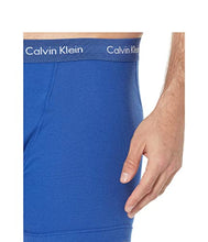 Load image into Gallery viewer, Calvin Klein Men's Cotton Classics 5-Pack Boxer Brief, 1 Periwinkle/2 Marazine Blue/Dark Night/Evening Blue, Medium
