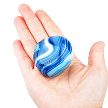Load image into Gallery viewer, June&amp;Ann Blue Agate Palm Stones, Healing Gemstone Therapy Worry Crystal Stones for Meditation Chakra Balancing Collection, Irregular Shape
