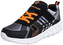 Load image into Gallery viewer, DREAM PAIRS Boys KD18002K Lightweight Breathable Running Athletic Sneakers Shoes Black Grey Orange, Size 1 M US Little Kid
