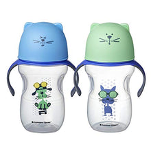 Load image into Gallery viewer, Tommee Tippee Natural Transition Soft Spout Sippy Cup, Boy - 12+ Months, 2pk, Blue &amp; Green
