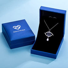 Load image into Gallery viewer, Evil Eye Necklace for Women 925 Sterling Silver Necklace Turkish Blue Eye Lucky Protection Minimalist Jewelry Gift for Women for Christmas or Birthday

