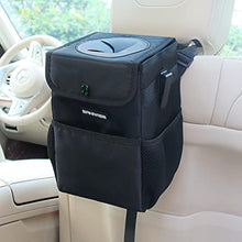 Load image into Gallery viewer, Car Trash Can with Lid, SANIWISE Automotive Waterproof Car Garbage Can, Collapsible Car Trash Bag Hanging, Car Accessories Interior Car Organizer
