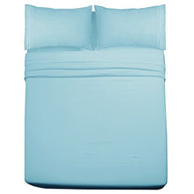 Load image into Gallery viewer, Mejoroom Full Size Sheet Set,Extra Soft Luxury Brushed Microfiber 1800 Full Sheets with 15-inch Deep Pocket - Breathable Wrinkle Fade Stain Resistant Hypoallergenic - 4 Piece (Full, Aqua)
