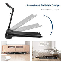 Load image into Gallery viewer, GYMAX Folding Treadmill, Electric Motorized Running Walking Machine with LCD Monitor &amp; Cup Holder, Portable Easy Assembly Treadmill for Home Office Apartment
