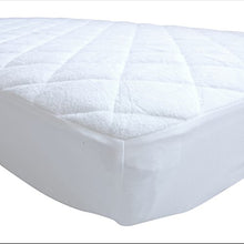 Load image into Gallery viewer, Pack n Play Mattress Pad | Mini Crib Waterproof Protector | Padded Cover for Graco Playard Matress | Fits All Baby Portable Cribs, Play Yards and Foldable Mattresses
