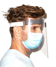 Load image into Gallery viewer, Shield Our Heroes NYC Protective Face Shield 5 Pack - Hand Made In USA - Hand Sewn - Durable - Clear Polycarbonate PETG - Comfort Foam - Form Fitting Elastic - Unisex
