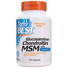 Load image into Gallery viewer, Doctor's Best Glucosamine Chondroitin Msm with OptiMSM Capsules, Supports Healthy Joint Structure, Function &amp; Comfort, Non-GMO, Gluten Free, Soy Free, 240 Count (Pack of 1)
