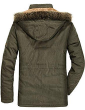 Load image into Gallery viewer, Tanming Men's Thicken Warm Winter Coat Mountain Ski Snowboard Jacket Hooded Parkas (X-Small, Army Green)

