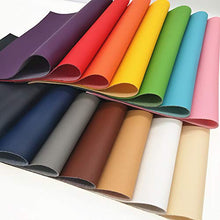 Load image into Gallery viewer, ZAIONE Solid Faux Leather Sheets: Colors Texture Leather 14Pcs 8x12 Inch A4 Soft PU Grain Red Brown Synthetic Leather Sheets for Bows Earrings DIY Craft
