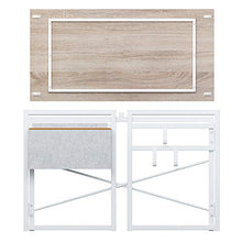 Load image into Gallery viewer, JSB Folding Computer Desk with Storage Bag and Hook, Writing Desk Modern Industrial Work Table Laptop Desk for Home Office (39.37” x 19.69” x 29.53”, White)
