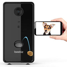 Load image into Gallery viewer, Iseebiz Smart Pet Camera, Dog Camera Treat Dispenser, 2-Way Audio, 720P Night Vision Camera, App Control(Android/iOS) Treat Tossing, 2.4G Wifi Enable, Compatible with Alexa, Monitor Your Dogs and Cats

