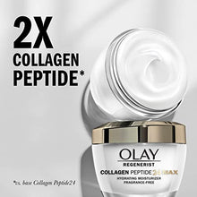 Load image into Gallery viewer, Olay Regenerist Collagen Peptide 24 MAX Hydrating Face Moisturizer, 1.7 oz + Whip Face Moisturizer Travel/Trial Size Gift Set, White
