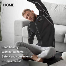 Load image into Gallery viewer, Men Sweat Neoprene Weight Loss Sauna Suit Workout Shirt Body Shaper Fitness Jacket Gym Top Clothes Shapewear Long Sleeve (Black, M)
