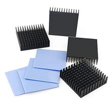 Load image into Gallery viewer, YJJelt 4pcs 40mm Heatsink Kit 40x40x11mm Aluminum Heat Sink Cooling for Cooling 3D Printers, TEC1-12706 Thermoelectric Peltier Cooler
