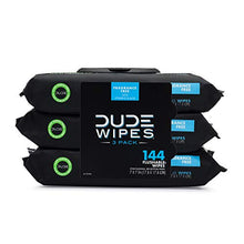 Load image into Gallery viewer, DUDE Wipes Flushable Wipes Dispenser, Unscented Wet Wipes with Vitamin-E &amp; Aloe for at-Home Use, Septic and Sewer Safe, 48 Count (144ct, Pack of 3)
