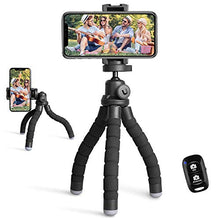 Load image into Gallery viewer, UBeesize Phone Tripod,Portable and Flexible Tripod with Wireless Remote and Universal Clip, Compatible with iPhone/Android/Camera GoPro,iPhone Tripod for Live Streaming Tiktok YouTube Video Recording
