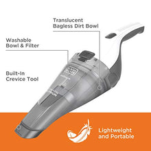 Load image into Gallery viewer, BLACK+DECKER Dustbuster Handheld Vacuum, Cordless, White (HNVC215B10)
