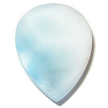Load image into Gallery viewer, Satin Crystals Larimar Cabochon 1.3" Collectible Drop Gemstone New Age Blue Cloud Peace Relaxation Stress Release Stone Dominican Republic C08
