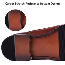 Load image into Gallery viewer, Men's Dress Shoes Genuine Leather Formal Oxford Shoes for Men Wingtip Lace Up Oxford Brown
