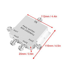 Load image into Gallery viewer, Bewinner 4-Way Power Splitter 800-2500MHz N Type Mobile Cell Phone Power Splitter Signal Repeater Amp Power Divider Connect with 4 Indoor Antennas, Low Noise &amp; High Performance
