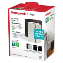 Load image into Gallery viewer, Honeywell HEPA Air Purifier Filter Value Kit – Includes 2 R HEPA Filters and 1 A Pre-Filter Roll with Cutting Template
