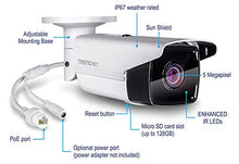 Load image into Gallery viewer, TRENDnet Indoor/Outdoor 5MP H.265 120dB WDR PoE Network Camera, TV-IP1313PI, IP67 Weather Rated Housing, Long-Range Enhanced IR Night Vision up to 80m (262 ft.), Micro SD Card Slot
