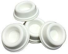 Load image into Gallery viewer, Rubber Door Stopper Bumpers (Pack of 4) White - Made in USA - Self Adhesive Wall Protectors, Prevent Damage to Walls from Door Knobs Handles, Guard and Shield
