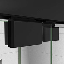 Load image into Gallery viewer, DreamLine Encore Semi-Frameless Bypass Sliding Shower Door in Satin Black, 56-60 in Width x 76 in Height, 5/16 in. (8mm) Certified Clear Tempered Glass, Smooth Gliding Open and Close. SHDR-1660760-09
