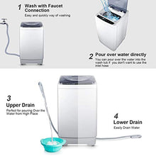 Load image into Gallery viewer, MOOSOO Full-Automatic Washing Machine Portable Compact 1.38 Cu.ft Laundry Washer Spin with Drain Pump,8 Programs 3 Water Level/Temp,24h Smart Delay,10 Lbs Capacity for Apartment, Dorm, RV and Camping
