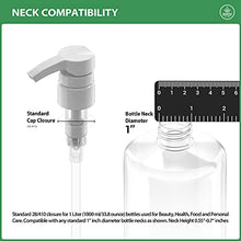 Load image into Gallery viewer, Bar5F Universal Pumps for Shampoo, Conditioner, Gel, Body Wash, etc, For 1 Liter/33.8 Ounce/1000ml Bottles, set of 2, Black &amp; White

