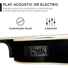 Load image into Gallery viewer, Best Choice Products Beginner Acoustic Electric Guitar Starter Set 41in w/All Wood Cutaway Design, Case, Strap, Picks, Tuner - Black
