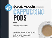 Load image into Gallery viewer, Amazon Brand - Happy Belly Cappuccino Coffee Pods Compatible with 2.0 K-Cup Brewers, French Vanilla Flavored, 24 Count

