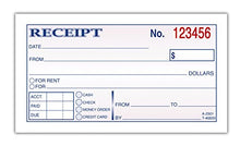Load image into Gallery viewer, Adams Money and Rent Receipt, 2-3/4 x 5-3/8 Inches, 2-Parts, Carbonless, White/Canary, 50 Sets per Book, 3 Books (DC2501-3)

